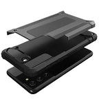 Hybrid Armor apsauginis dėklas Samsung Galaxy S22+ – juodas -- Samsung Galaxy S22+
