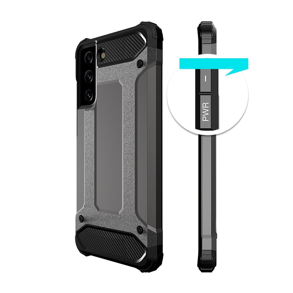 Hybrid Armor apsauginis dėklas Samsung Galaxy S22+ – juodas -- Samsung Galaxy S22+