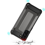 Hybrid Armor apsauginis dėklas Samsung Galaxy S22+ – juodas -- Samsung Galaxy S22+