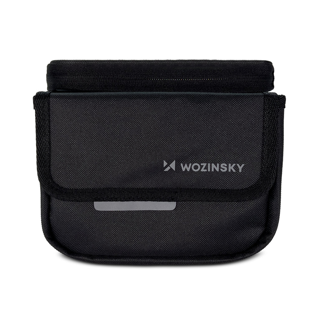 Wozinsky 1,5L Dviračio Rėmo Krepšys su Išmaniojo Telefono Langu – Juodas (WBB26BK) -- Bicycle Bags