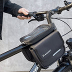 Wozinsky 1,5L Dviračio Rėmo Krepšys su Išmaniojo Telefono Langu – Juodas (WBB26BK) -- Bicycle Bags