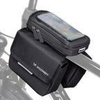 Wozinsky 1,5L Dviračio Rėmo Krepšys su Išmaniojo Telefono Langu – Juodas (WBB26BK) -- Bicycle Bags