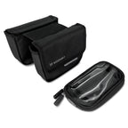 Wozinsky 1,5L Dviračio Rėmo Krepšys su Išmaniojo Telefono Langu – Juodas (WBB26BK) -- Bicycle Bags