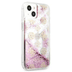 Guess dėklas iPhone 13 mini – rožinis, blizgus