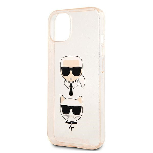 Karl Lagerfeld blizgus dėklas iPhone 13 mini – auksinis