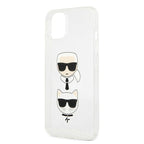 Karl Lagerfeld dėklas su blizgučiais iPhone 13 mini – sidabrinis
