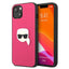 Karl Lagerfeld odinis dėklas iPhone 13 mini – rožinis