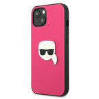 Karl Lagerfeld odinis dėklas iPhone 13 mini – rožinis