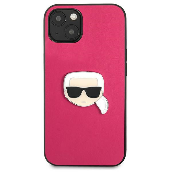 Karl Lagerfeld odinis dėklas iPhone 13 mini – rožinis