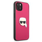 Karl Lagerfeld odinis dėklas iPhone 13 mini – rožinis