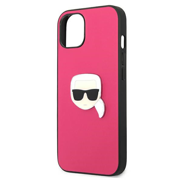 Karl Lagerfeld odinis dėklas iPhone 13 mini – rožinis