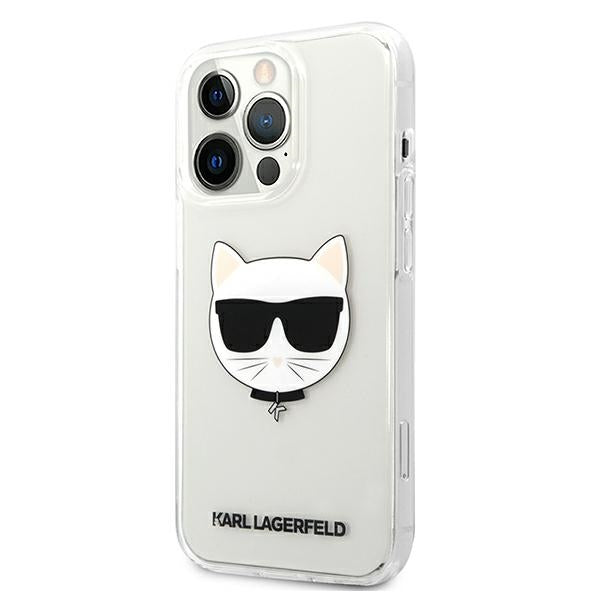 Karl Lagerfeld Choupette Head dėklas iPhone 13 Pro Max – skaidrus