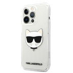 Karl Lagerfeld Choupette Head dėklas iPhone 13 Pro Max – skaidrus