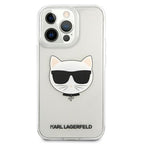 Karl Lagerfeld Choupette Head dėklas iPhone 13 Pro Max – skaidrus