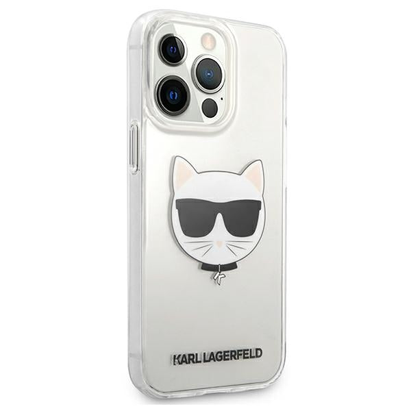 Karl Lagerfeld Choupette Head dėklas iPhone 13 Pro Max – skaidrus