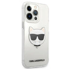 Karl Lagerfeld Choupette Head dėklas iPhone 13 Pro Max – skaidrus