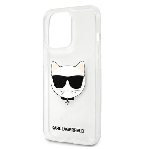 Karl Lagerfeld Choupette Head dėklas iPhone 13 Pro Max – skaidrus