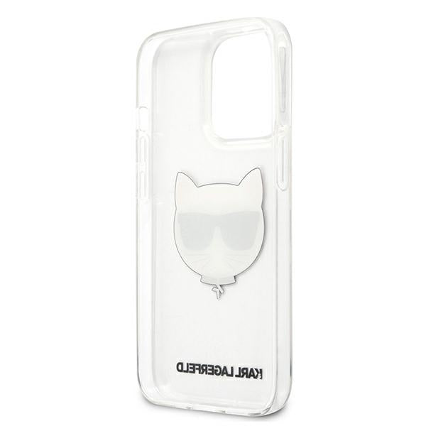Karl Lagerfeld Choupette Head dėklas iPhone 13 Pro Max – skaidrus