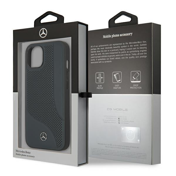 Mercedes-Benz odinis dėklas iPhone 13 mini – tamsiai mėlynas