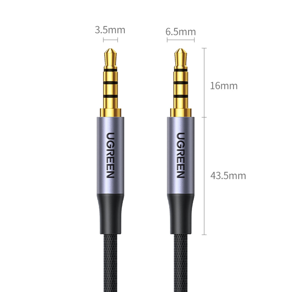 Ugreen AV183 20785 kabelis 3,5mm mini jack / 3,5mm mini jack 3m - pilkas -- Audio Cables