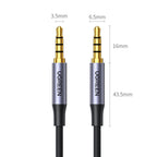 Ugreen AV183 20785 kabelis 3,5mm mini jack / 3,5mm mini jack 3m - pilkas -- Audio Cables