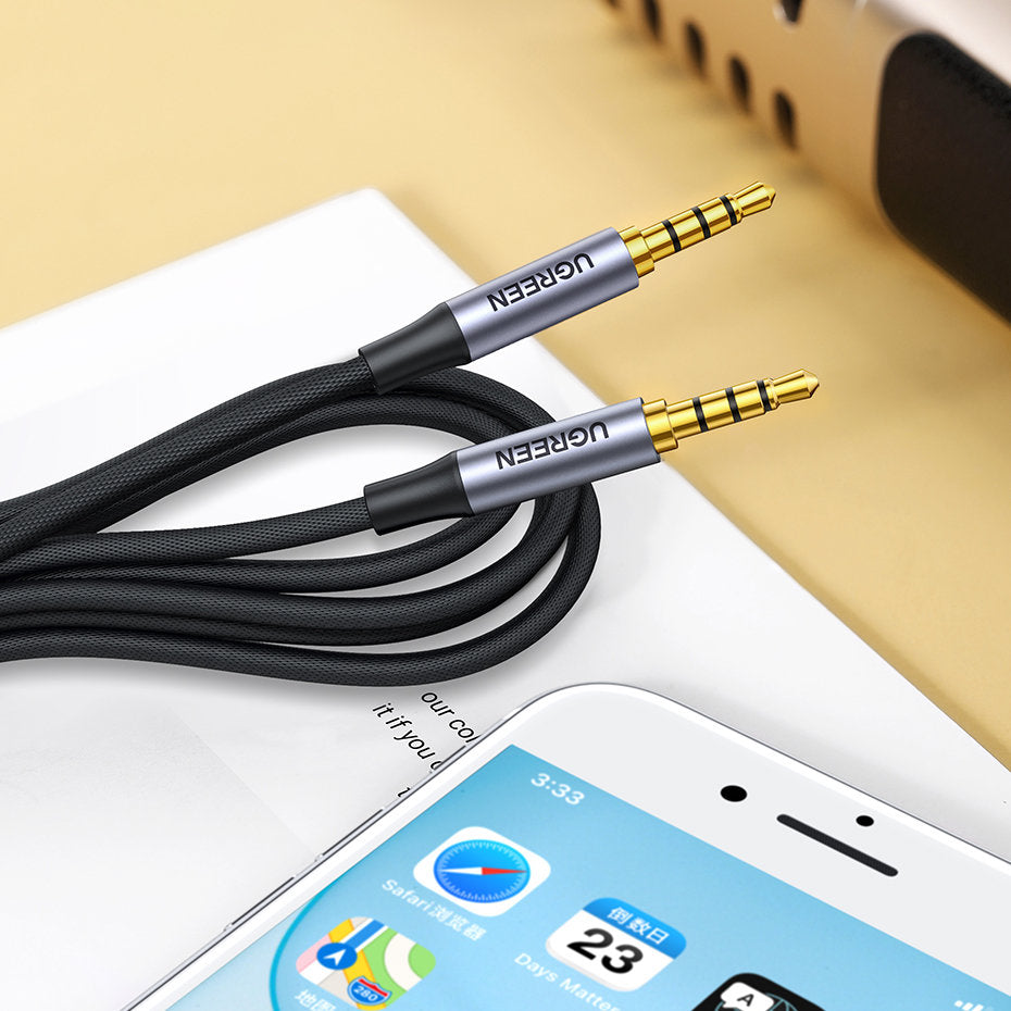 Ugreen AV183 20785 kabelis 3,5mm mini jack / 3,5mm mini jack 3m - pilkas -- Audio Cables