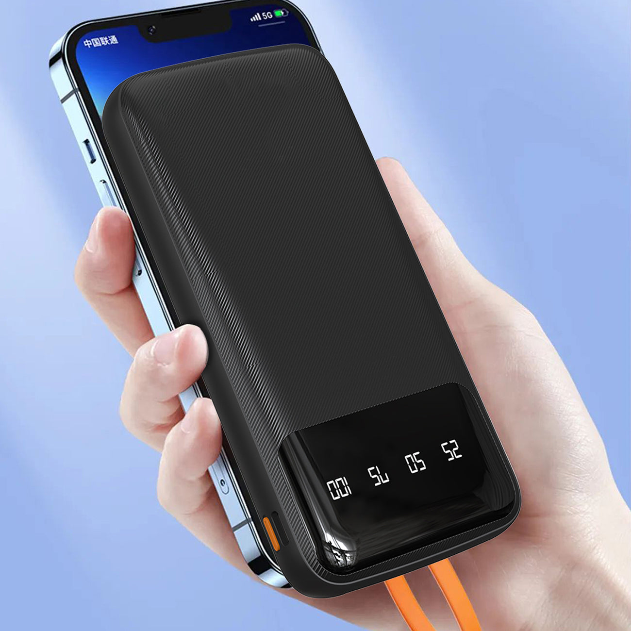 Dudao K6Pro universali išorinė baterija 10000mAh su USB laidu, USB Type C, Lightning balta (K6Pro-white)