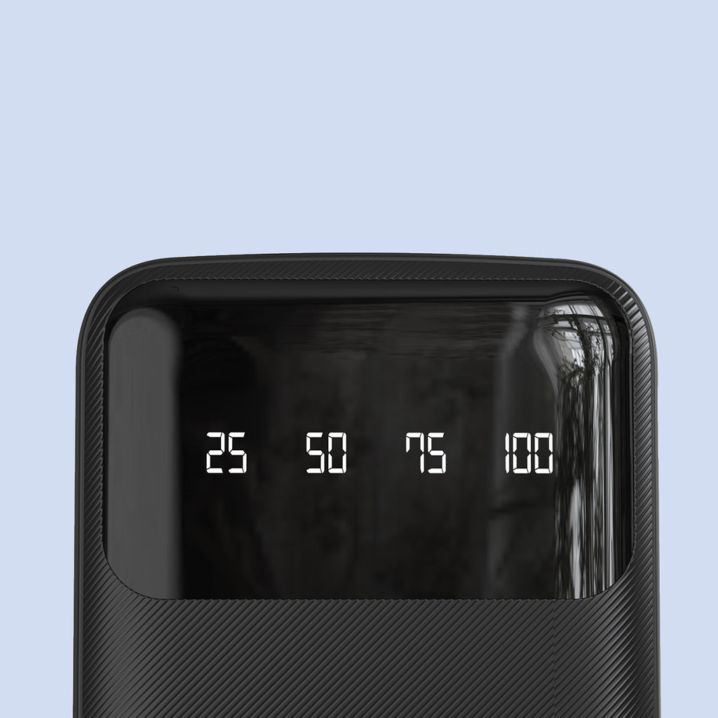 Dudao K6Pro universali išorinė baterija 10000mAh su USB laidu, USB Type C, Lightning balta (K6Pro-white)