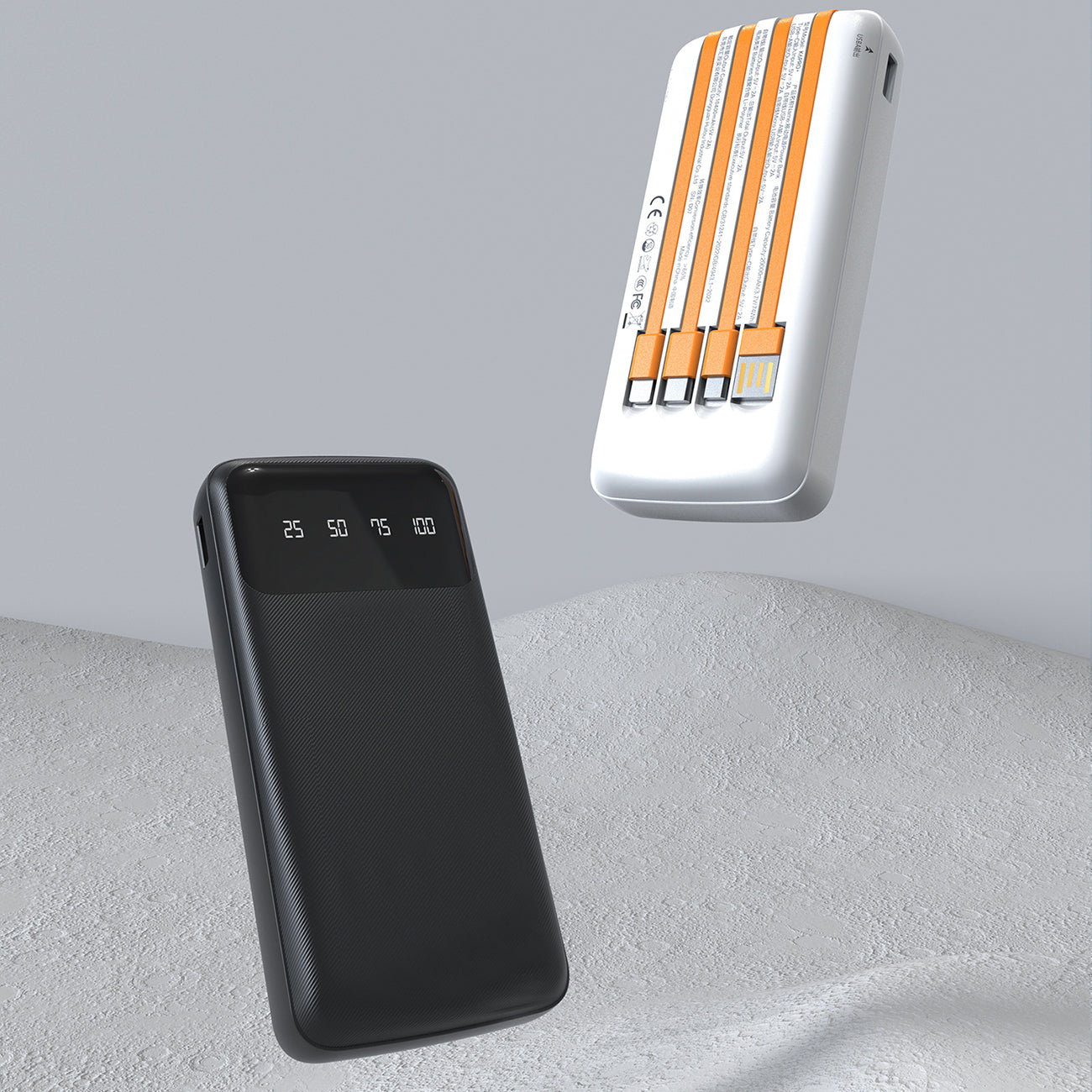 Dudao K6Pro universali išorinė baterija 10000mAh su USB laidu, USB Type C, Lightning juoda (K6Pro-black)