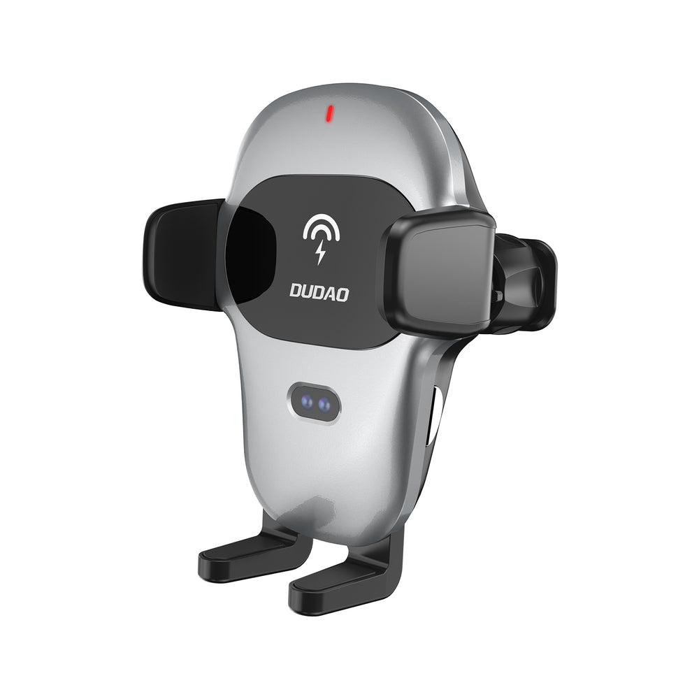 Dudao automatinis automobilinis laikiklis su integruotu Qi 15W belaidžiu įkrovikliu, pilkas (F20xs) Pirmasis paveikslėlis