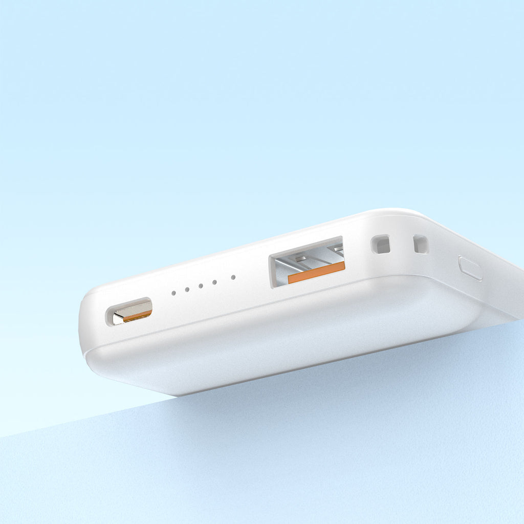 Dudao K14S USB-A / USB-C / MagSafe belaidė išorinė baterija 20W 5000mAh - balta -- Powerbanks