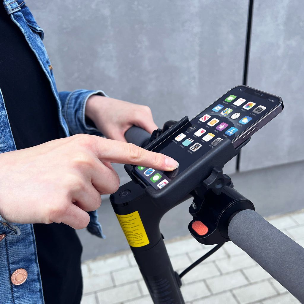 Wozinsky metalinis dviračio telefono laikiklis, paspirtukams, juodas (WBHBK3)