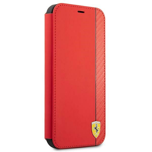 Ferrari On Track Stripe dėklas-knygutė iPhone 13 mini – raudonas