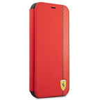 Ferrari On Track Stripe dėklas-knygutė iPhone 13 mini – raudonas