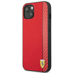 Ferrari dėklas iPhone 13 mini – raudonas (On Track Stripe) -- iPhone 13 Mini