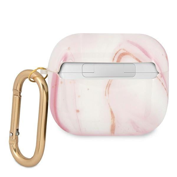 Guess AirPods 3 dėklas – rožinis, Marble kolekcija
