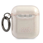 Karl Lagerfeld blizgus dėklas AirPods 1/2 – auksinis