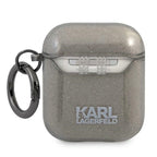 Karl Lagerfeld blizgus dėklas AirPods 1/2 – juodas