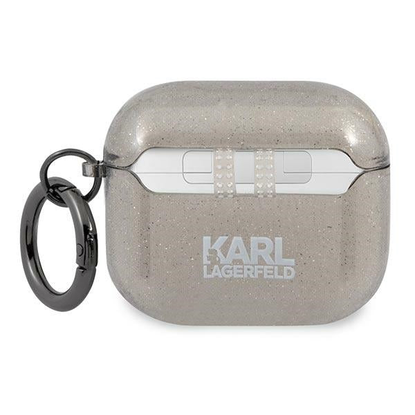 Karl Lagerfeld blizgus dėklas AirPods 3 – juodas