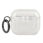 Karl Lagerfeld blizgantis dėklas AirPods 3 – sidabrinis