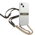 Guess skaidrus dėklas iPhone 13 mini su dirželiu