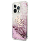 Guess blizgus dėklas iPhone 13 Pro Max – rožinis -- iPhone 13 Pro Max