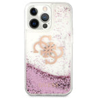 Guess blizgus dėklas iPhone 13 Pro Max – rožinis -- iPhone 13 Pro Max