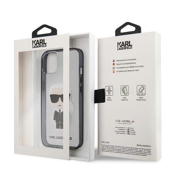 Karl Lagerfeld Ikonik Karl dėklas iPhone 13 mini – skaidrus