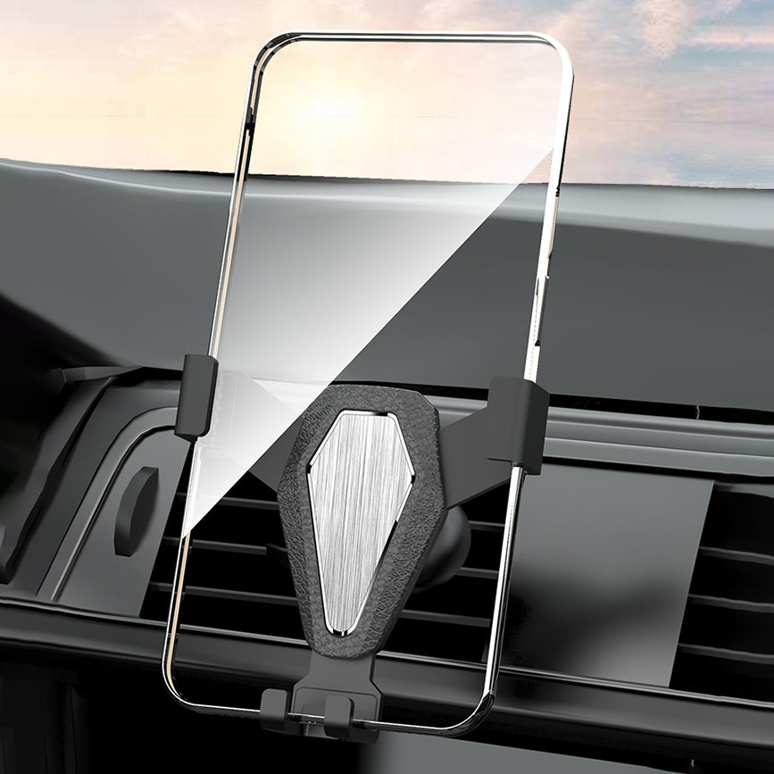 Gravitacinis automobilinis išmaniojo telefono laikiklis, sidabrinis (YC07)