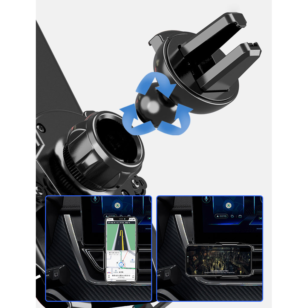 Universalus gravitacinis automobilinis laikiklis, tamsiai pilkas (YC05)