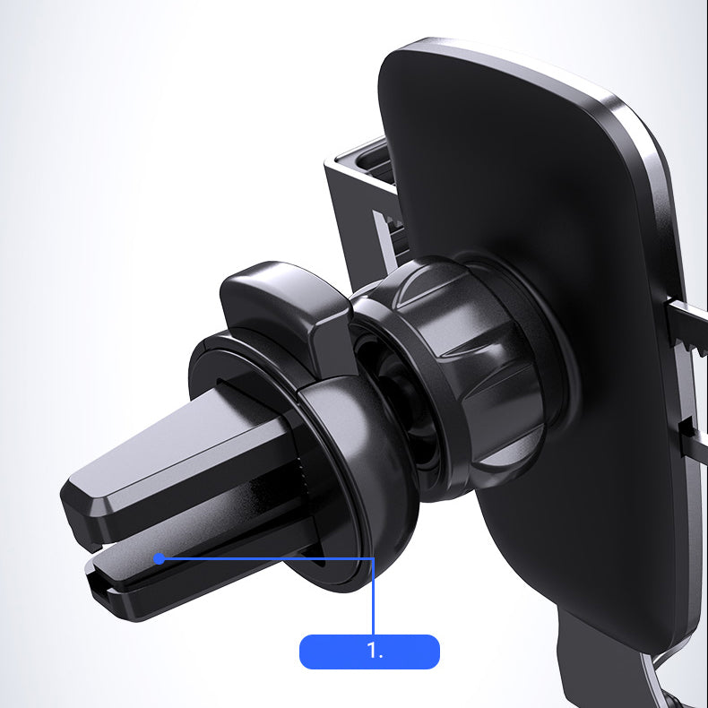 Gravitacinis automobilinis išmaniojo telefono laikiklis oro angai, juodas (YC08)