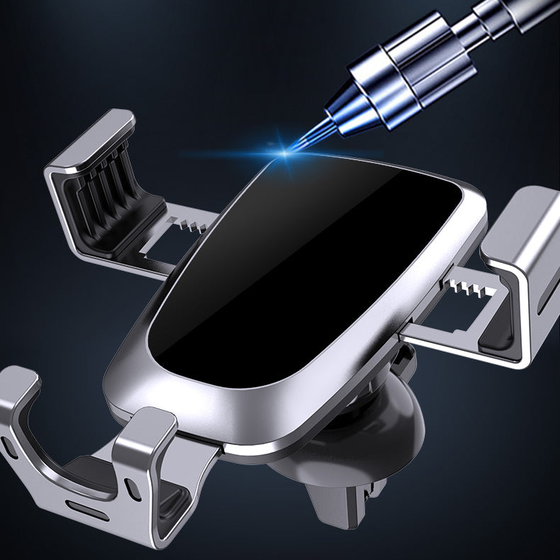 Gravitacinis automobilinis išmaniojo telefono laikiklis oro angai, juodas (YC08)