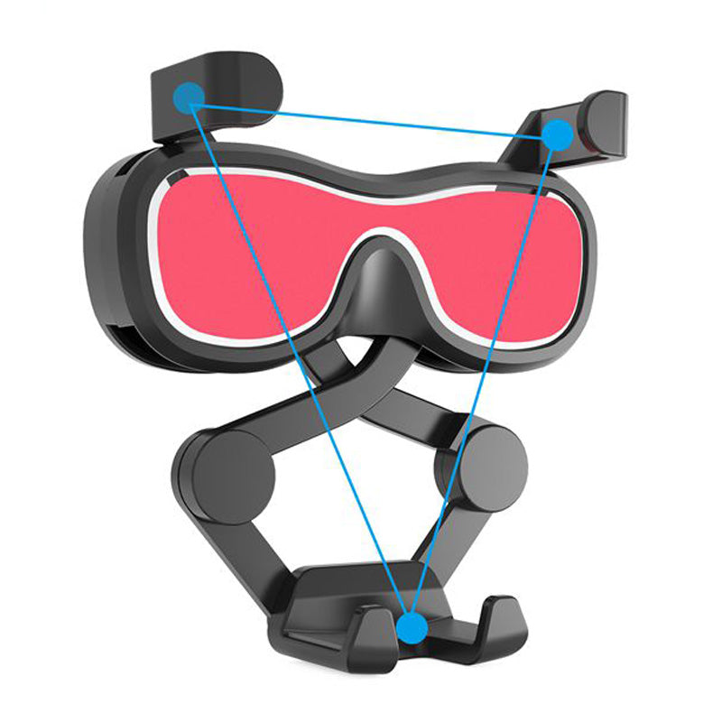 Gravitacinis automobilinis išmaniojo telefono laikiklis oro angai su oro gaivikliu, sidabrinis (YC06)