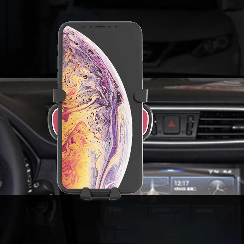 Gravitacinis automobilinis išmaniojo telefono laikiklis oro angai su oro gaivikliu, sidabrinis (YC06)